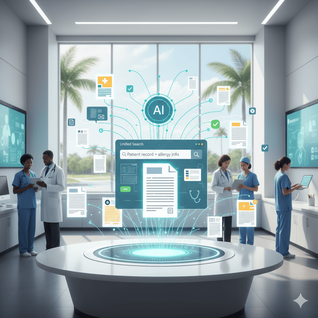 Healthcare Provider Achieves Instant Knowledge Access Across Multi-Clinic Network - Eliminated information silos and staff frustration by deploying an AI-powered centralized knowledge system that provides instant access to policies, procedures, and documentation across the entire clinic network.